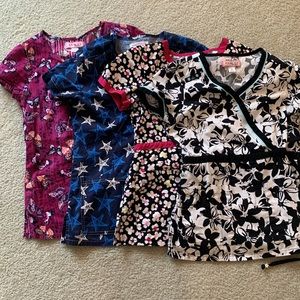 Koi scrub tops lot small